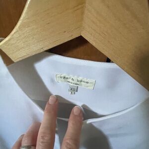 rag & bone White Women's Crewneck Blouse